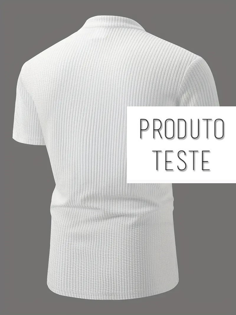 Camiseta Polo Masculina Manga Curta Gola Padre Canelada