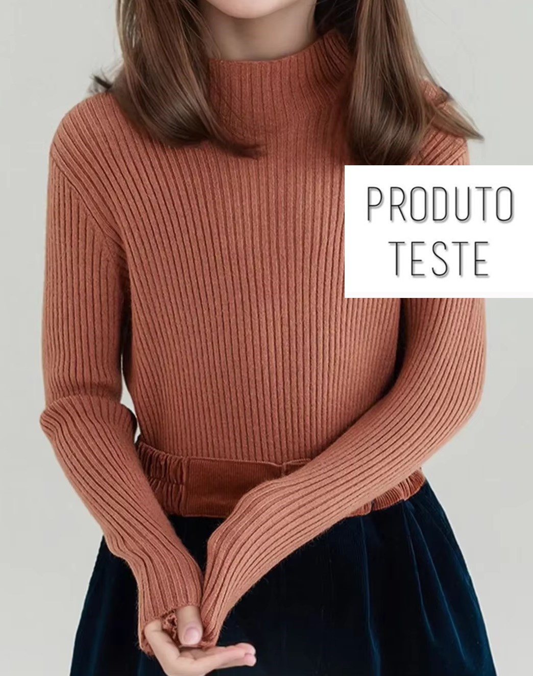 Blusa Infantil de Gola Alta