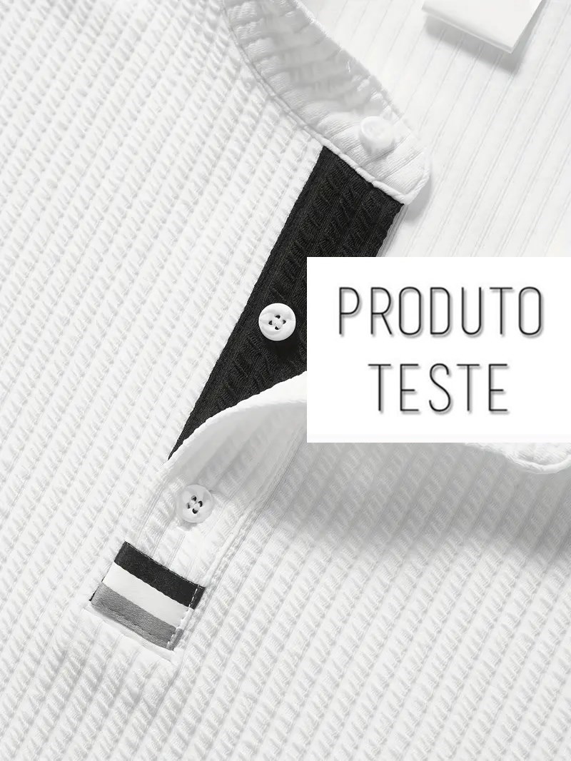 Camiseta Polo Masculina Manga Curta Gola Padre Canelada