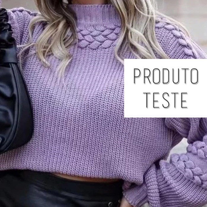 Blusa Feminina de Tricô - Lilás (Teste Frete)