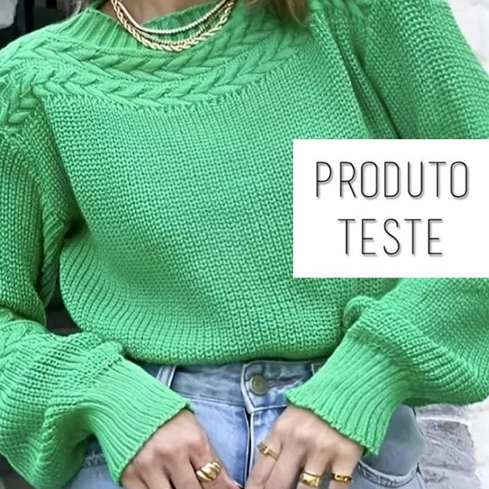 Blusa Feminina de Tricô - Verde (Teste Frete)