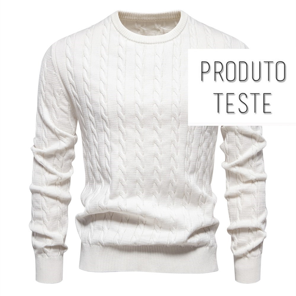 Suéter masculino de algodão