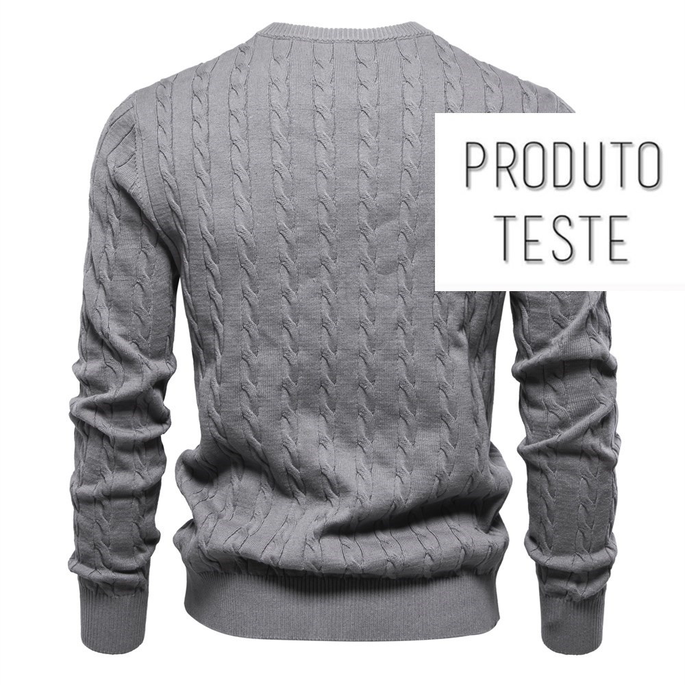 Suéter masculino de algodão