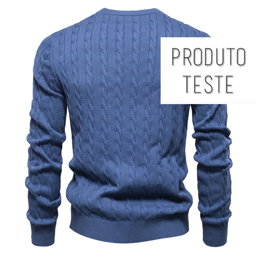 Suéter masculino de algodão