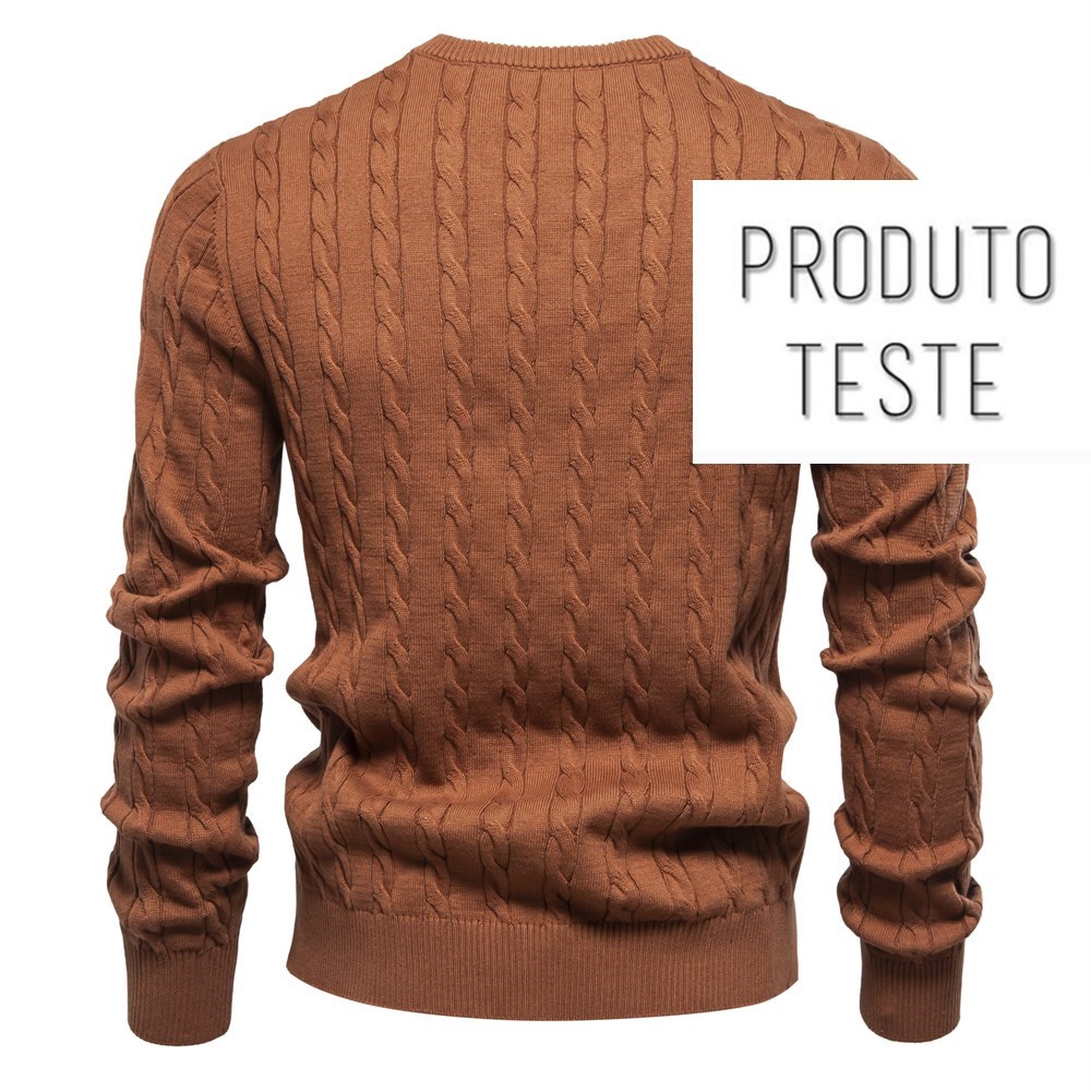 Suéter masculino de algodão