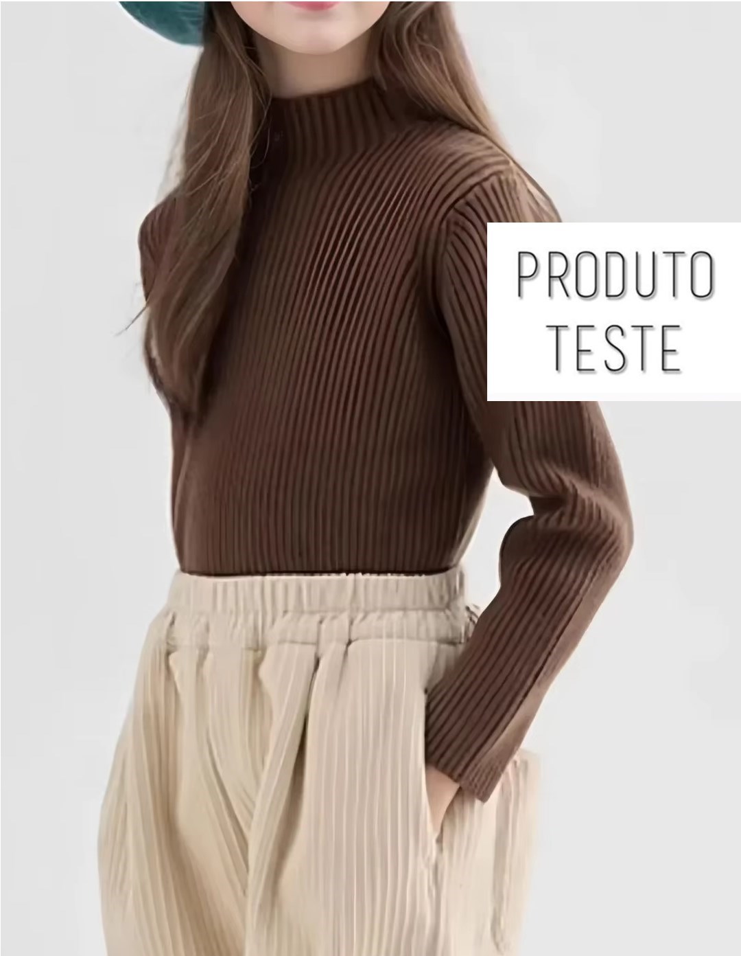 Blusa Infantil de Gola Alta