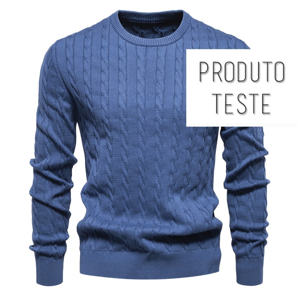 Suéter masculino de algodão